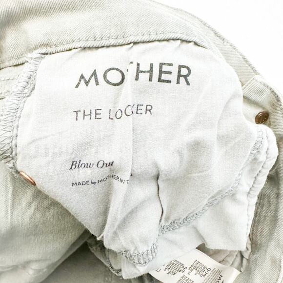 Mother The Lookout Blow Out Denim Jeans Gray/Green Size 26 - Picture 7 of 9